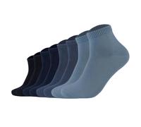 s.Oliver Unisex Socken, 8er Pack - Quarter, einfarbig Blau / 35-38 35-38 Blau