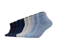 s.Oliver Unisex Socken, 8er Pack - Quarter, einfarbig Blau/Grau / 39-42 39-42 Blau
