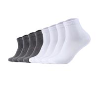 s.Oliver Unisex Socken, 8er Pack - Quarter, einfarbig Weiß/Grau / 39-42 39-42 Mehrfarbig