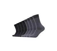 Socken S.OLIVER "Socken 8er Pack", Damen, Gr. 35-38, grau, 70% Baumwolle, 27% Polyester, 2% Elasthan, 1% Polyamid, uni, Socken Socken (20294709-35) grau