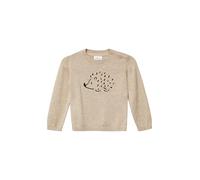 s.Oliver Unisex Strickpullover mit gesticktem Igel-Motiv