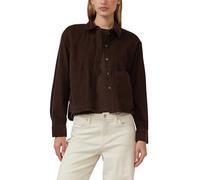 Verkürzte Feincord-Bluse mit aufgesetzten Taschen 38 braun 2170036.8945.38