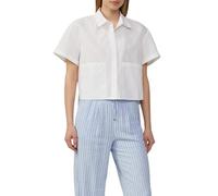 s.Oliver Verkürzte Hemdbluse im Relaxed Fit mit aufgesetzten Taschen weiß 40