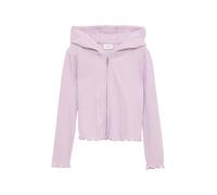 Verkürzte Sweatjacke mit Rippstruktur 104/110 lila 2163379.4222.104_110