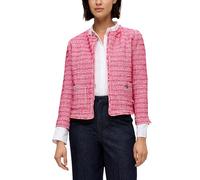 s.Oliver Verkürzte Tweed-Jacke mit ausgefranstem Saum