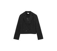 Verkürzter Blazer mit Glitzer-Nadelstreifen 176 schwarz