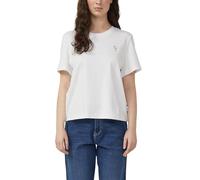 Verkürztes Baumwoll-T-Shirt mit Artwork 48 weiß 2176221.01D0.48