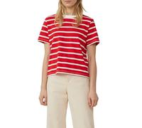 Verkürztes Baumwoll-T-Shirt mit Streifen 46 rot 2164674.30G2.46
