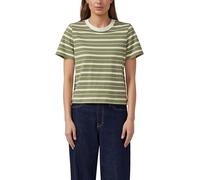 Verkürztes Jersey-T-Shirt mit Streifen 46 olive|mehrfarbig 2177037.79G1.46