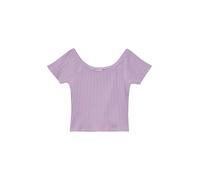 s.Oliver RED LABEL Slim Fit T-Shirt mit Off-Shoulder-Ausschnitt in Flieder, Größe 146