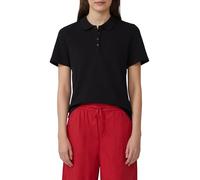 Verkürztes Poloshirt aus Baumwollpiqué 34 schwarz 2174729.9999.34