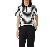 Verkürztes Poloshirt aus Baumwollpiqué 44 schwarz|creme 2174729.99H7.44