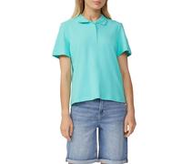 Verkürztes Poloshirt aus Baumwollpiqué 44 türkis 2167009.6099.44