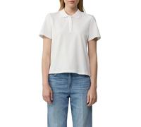 Verkürztes Poloshirt aus Baumwollpiqué 46 weiß 2167009.0100.46