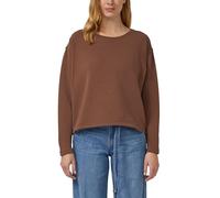 s.Oliver Verkürztes Sweatshirt mit Naht-Details Rundhals Mocha Braun Gr. 46