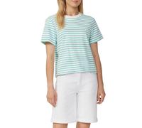 Verkürztes T-Shirt aus Interlockjersey 40 türkis|creme 2166284.60G1.40