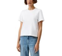 s.Oliver Verkürztes T-Shirt aus Interlockjersey Regular Fit Weiß 46