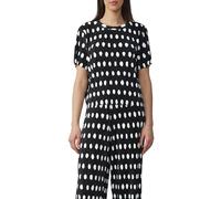 Verkürztes T-Shirt aus Plissee mit Rundhalsausschnitt 44 schwarz 2164167.99A2.44