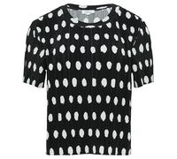 Plissiertes T-Shirt mit Rundhalsausschnitt 48 schwarz 2164167.99A2.48