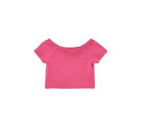 s.Oliver Verkürztes T-Shirt aus Rippware mit Off-Shoulder-Ausschnitt