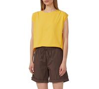 Verkürztes T-Shirt mit Faltendetails 42 gelb 2166317.1395.42