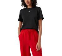 Verkürztes T-Shirt mit Glitzerstein-Details 46 schwarz 2172294.99D1.46