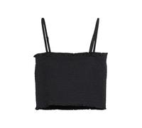 Verkürztes Top mit abnehmbaren Trägern und Smok-Detail 158/164 schwarz 2182692.9999.158_164