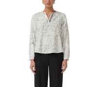 Viskose-Bluse mit V-Ausschnitt und All-over-Print 40 creme 2174917.02A2.40