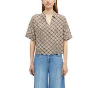 s.Oliver Damen Bluse - Boxy Fit, fließende Viskose, V-Ausschnitt, All-Over-Print