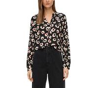 Viskosebluse mit Dobby-Struktur 36 creme|rot|schwarz