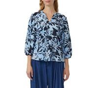Viskosemix-Bluse im Relaxed Fit mit Raffung 46 blau|mehrfarbig 2168771.51A1.46