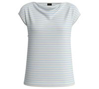 Viskoseshirt mit Wasserfall-Ausschnitt und Streifen 44 blau|creme 2177025.51G1.44