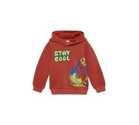 Wärmendes Kapuzen-Sweatshirt mit Frontprint 92/98 rot
