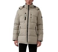 Wasserabweisende Pufferjacke mit abnehmbarer Kapuze und sportiven Details L Beige 2167451.8435.L