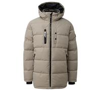 Wasserabweisende Pufferjacke mit abnehmbarer Kapuze und sportiven Details L Beige 2167451.8435.L
