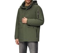 Wasserabweisender Parka mit abnehmbarer Kapuze und weichem Griff L Grün