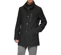 S. OLIVER BLACK LABEL Regular Fit Wollmantel mit herausnehmbarem Einsatz in Black, Größe 50