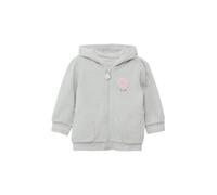 s.Oliver Weiche Kapuzen-Sweatjacke mit Waffelstruktur hellgrau 80