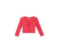 s.Oliver Junior Mädchen Indoor-Jacke – Weiche Rippjacke, Regular Fit, Bindeband – Rot 116/122