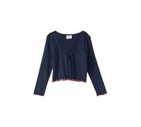 Weiche Rippjacke mit Bindeband und Konstrastdetails 104/110 blau 2179401.5952.104_110