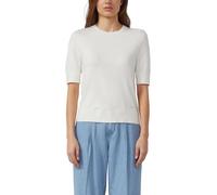 Weicher Kurzarm-Strickpullover im Slim Fit 48 creme 2174842.0210.48