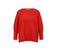 Weicher Pullover mit Struktur und 3/4-Fledermausärmeln 36 rot 2163544.3090.36