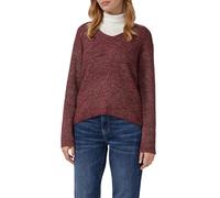 s.Oliver Weicher Strickpullover Relaxed Fit mit V-Ausschnitt Rot Größe 42
