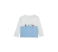 Weiches Baumwoll-Longsleeve mit Frontprint 68 weiß 2164691.0100.68