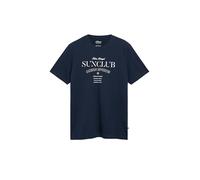 Weiches Baumwoll-T-Shirt mit Frontprint XL blau 2178330.59D2.XL