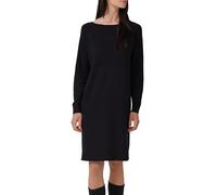Strickkleid S.OLIVER, Damen, Gr. 44, N-Gr, schwarz, Feinstrick, Obermaterial: 72% Viskose, 28% Polyester, unifarben, casual, gerade kniefrei, U-Boot-Ausschnitt, Langarm, Kleider, mit U-Boot-Ausschnitt