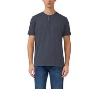 s.Oliver Henley-Shirt weiches Melange-Jersey Blau XL 2175884.59W1.XL