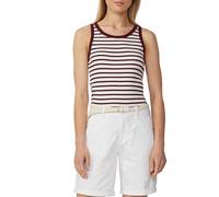 Weiches Slim-Fit-Top aus Rippware 42 rot|weiß 2167284.39G0.42