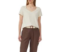 Weiches T-Shirt aus Baumwolle mit V-Ausschnitt beige 38