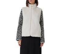 Weste aus Teddyplüsch mit Stehkragen 38 creme 2171234.8108.38